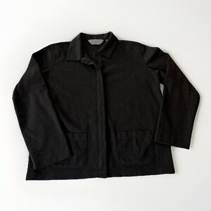Eddie Bauer Women's Full Zip‎ Jacket Blazer Black Size Medium